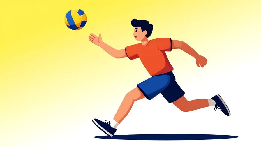 Illustration%20of%20a person energetically throwing a ball or running fast, expression full of determination, vibrant colors%2C%20illustrated%20style