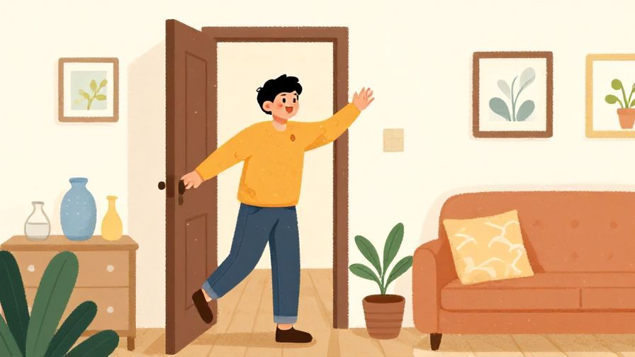 Illustration%20of%20a person entering home happily and calling out%2C cozy house setting%2C bright colors%2C illustrated style