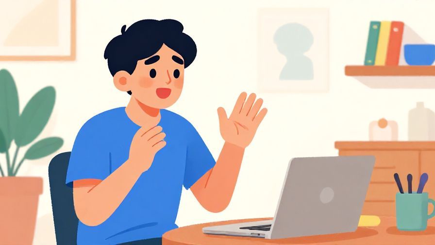 Illustration%20of%20a person excitedly sharing news with animated gestures, colorful room, casual vibe, illustrated style