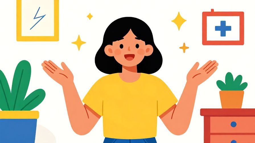 Illustration%20of%20a person excitedly suggesting an idea with open hands, bright and cheerful room, vibrant colors, illustrated style