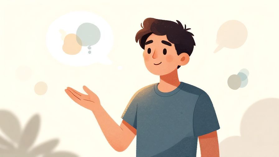 Illustration%20of%20a person explaining a concept with a thoughtful expression, surrounded by abstract idea bubbles, soft lighting, illustrated style