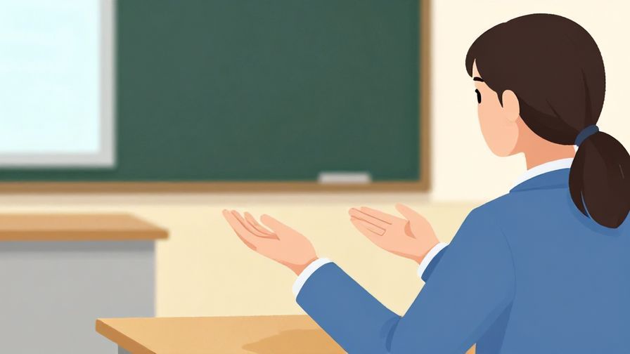 Illustration%20of%20a person explaining something gently with hands open, calm office or classroom setting