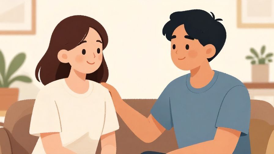 Illustration%20of%20a person gently correcting another with a smile, relaxed indoor environment, illustrated style