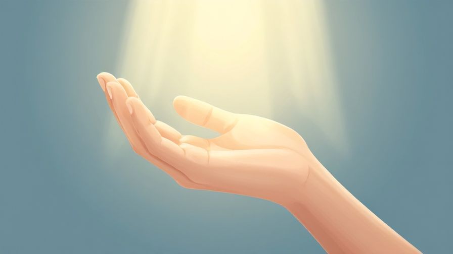 Illustration%20of%20a person gently raising a hand in a calming gesture, with soft rays of light in the background