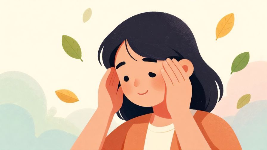 Illustration%20of%20a person gently shaking their head with a reassuring smile, surrounded by floating leaves and soft pastel background, vibrant colors, illustrated style