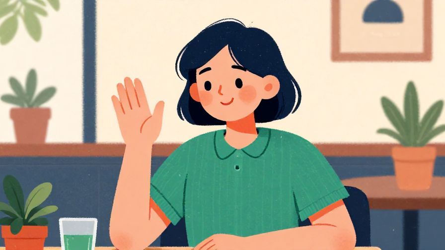 Illustration%20of%20a person gently smiling and waving a hand to signal “no worries” in a soft-lit café, vibrant colors, illustrated style