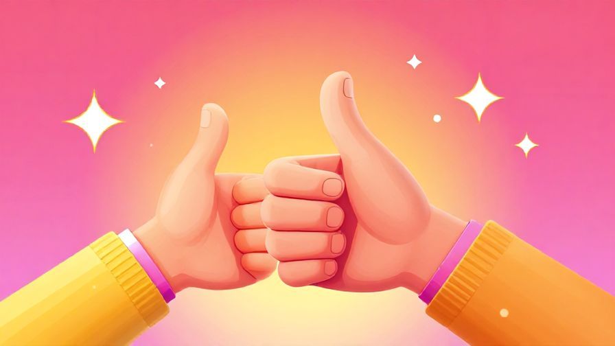 Illustration%20of%20a person giving a confident thumbs-up with stars and sparkles in the background, vibrant and celebratory