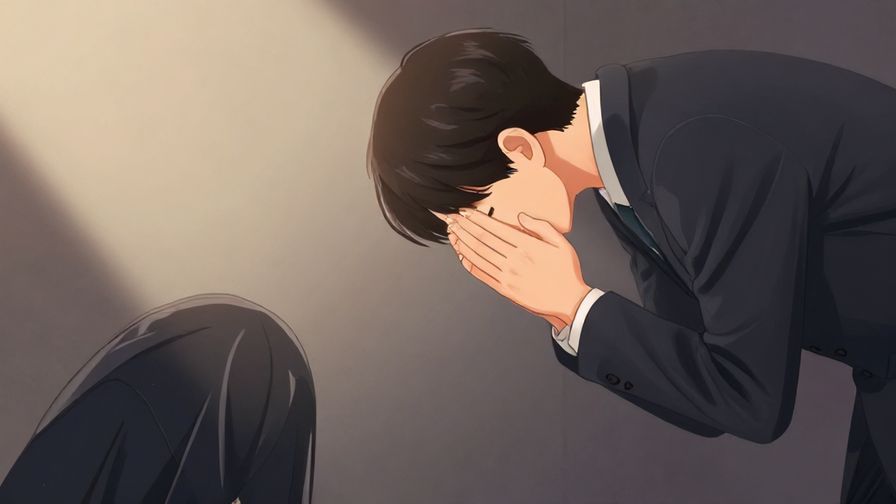 Illustration%20of%20a person giving a deep bow with both hands clasped, expressing sincere thanks in a formal setting, soft spotlight