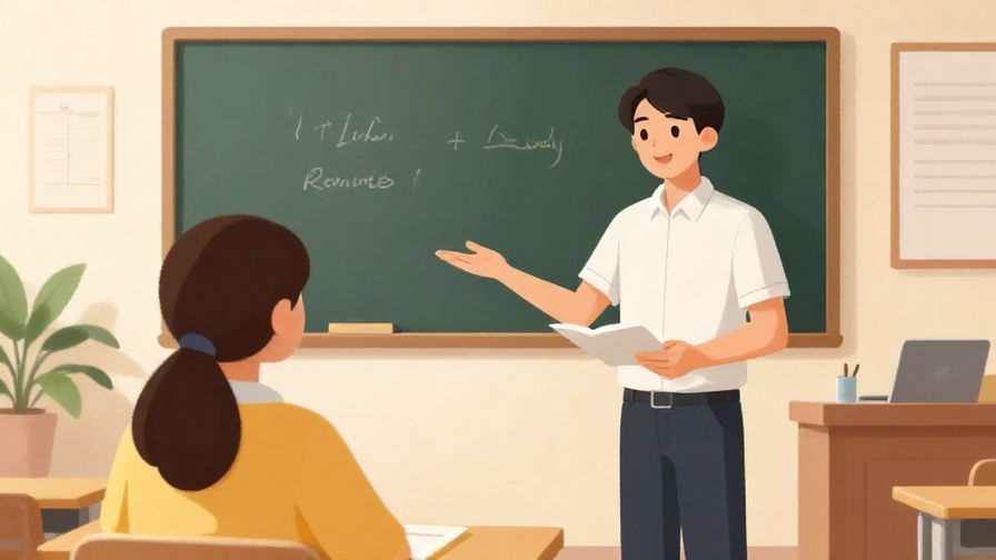 Illustration%20of%20a person giving a firm but polite reminder in a classroom or office, bright colors, clear lighting