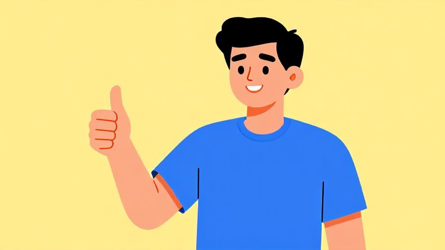 Illustration%20of%20a person giving a thumbs-up with a confident smile, casual setting, bright colors