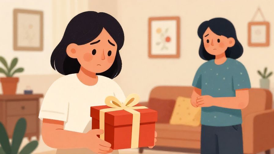 Illustration%20of%20a person holding back another from opening a mysterious box, with concerned expressions and a cozy home background, vibrant colors, illustrated style