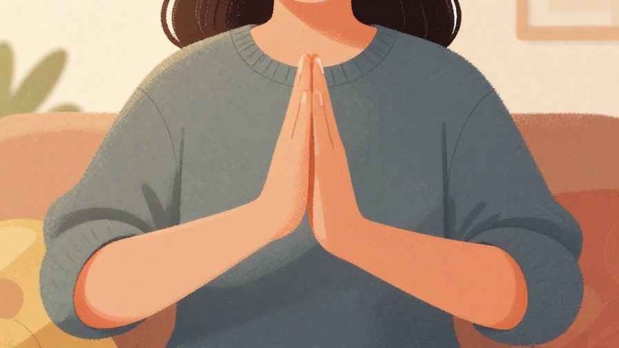 Illustration%20of%20a person holding up a hand to pause conversation%2C gently asking for slow speech%2C relaxed home setting%2C warm colors%2C illustrated style