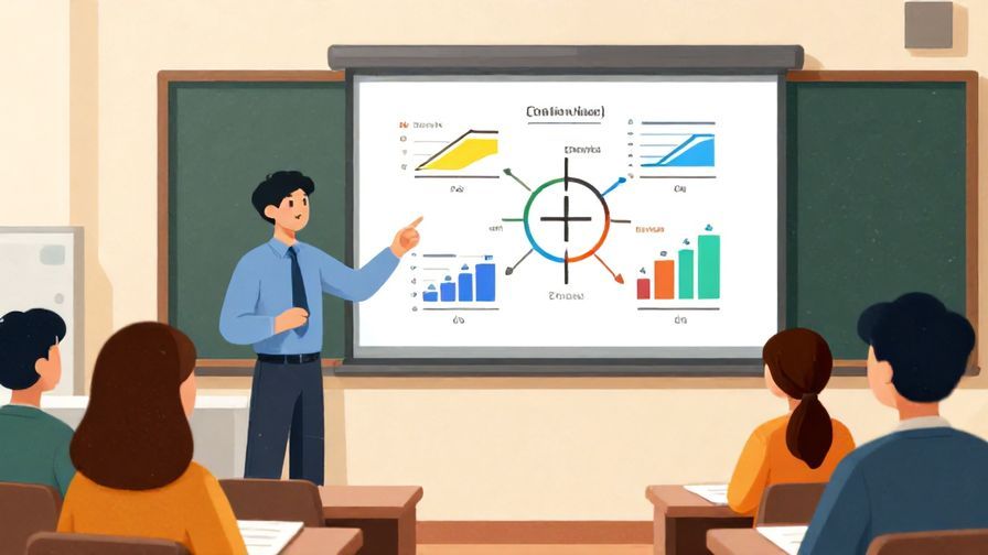 Illustration%20of%20a person illustrating a point with diagrams and charts in a formal seminar, attentive audience, vibrant colors, illustrated style