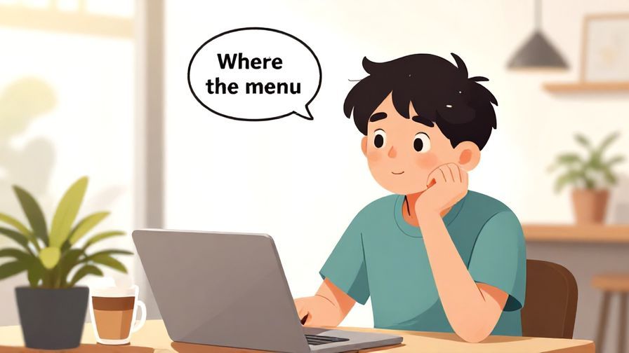 Illustration%20of%20a person looking around curiously in a café%20asking where the menu is%2C casual and bright atmosphere%2C illustrated style