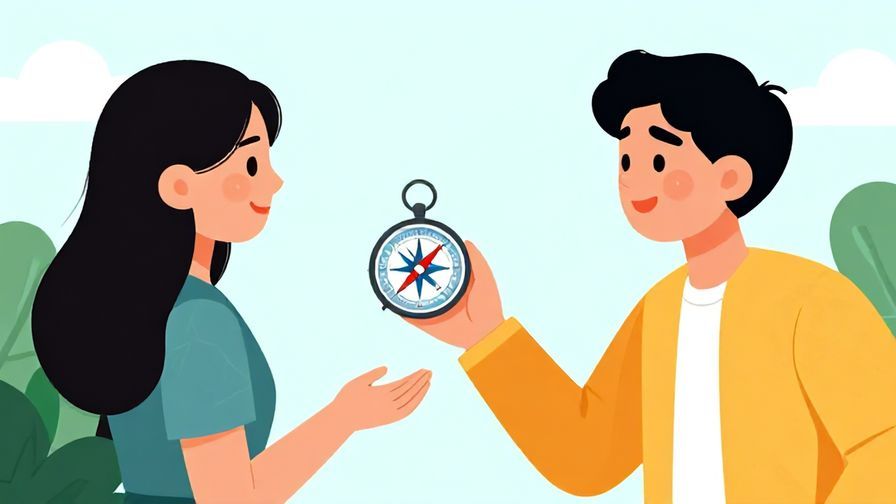 Illustration%20of%20a person looking at a compass and asking for directions%2C%20bright%20colors%2C%20illustrated%20style