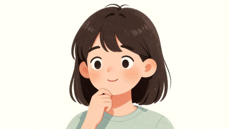 Illustration%20of%20a person looking curious and pondering with a gentle smile, soft pastel colors, illustrated style