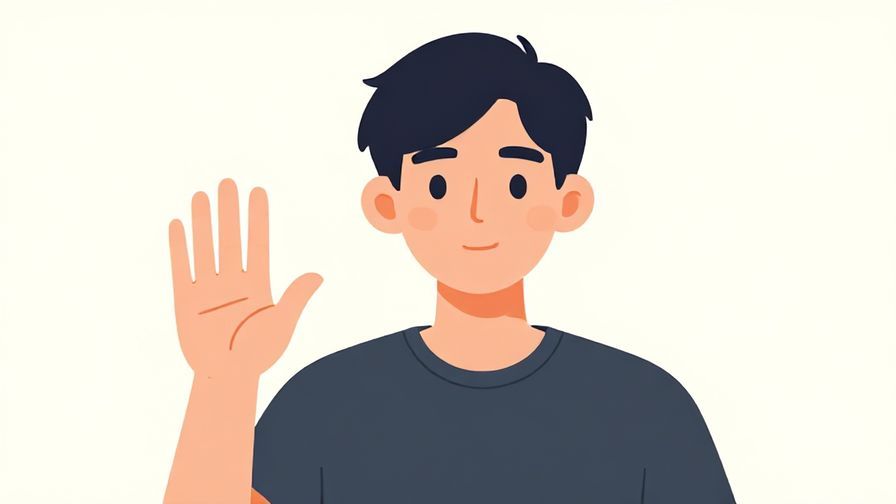 Illustration%20of%20a person looking focused while signaling “wait” with a hand, simple background, clear lighting, illustrated style