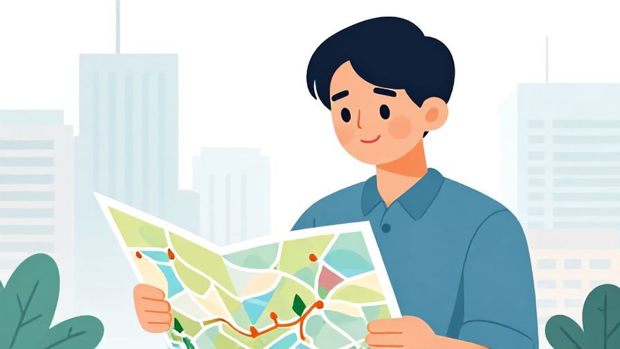 Illustration%20of%20a person looking thoughtfully at a map with a slight smile%2C%20cityscape%20background%2C%20illustrated%20style