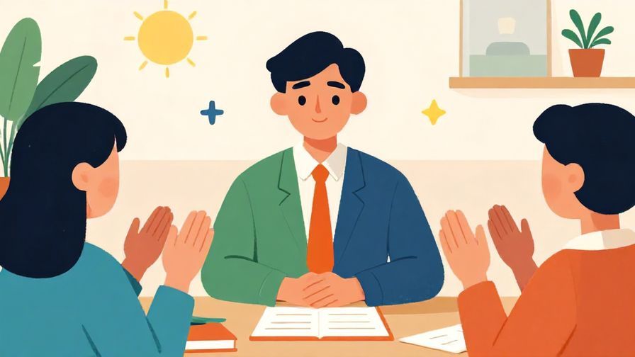 Illustration%20of%20a person making a calm, confident decision with others agreeing, formal atmosphere, vibrant colors, illustrated style