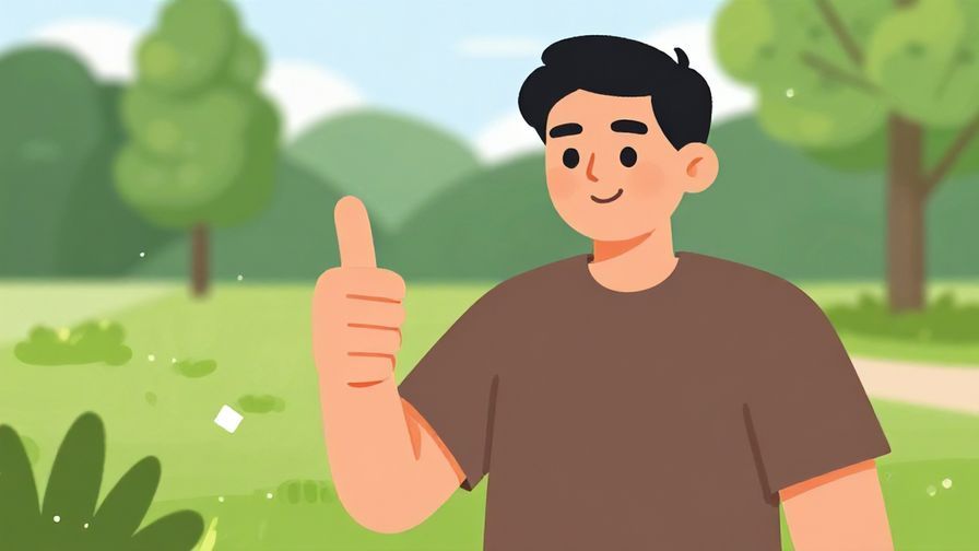 Illustration%20of%20a person making a casual thumbs-up gesture with a smile, relaxed outdoor setting, illustrated style