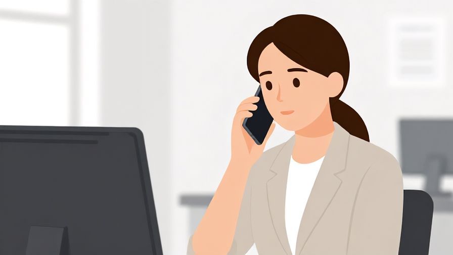 Illustration%20of%20a person making a phone call with a calm and polite expression, office background