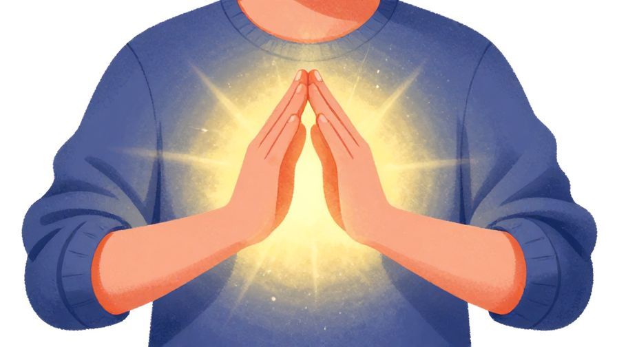 Illustration%20of%20a person making a sincere promise gesture with both hands, surrounded by soft glowing light, vibrant colors, illustrated style