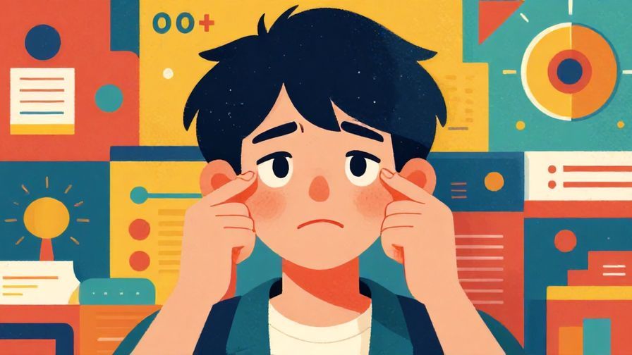 Illustration%20of%20a person making a thinking face with a slight smile, detailed background, vibrant colors, illustrated style