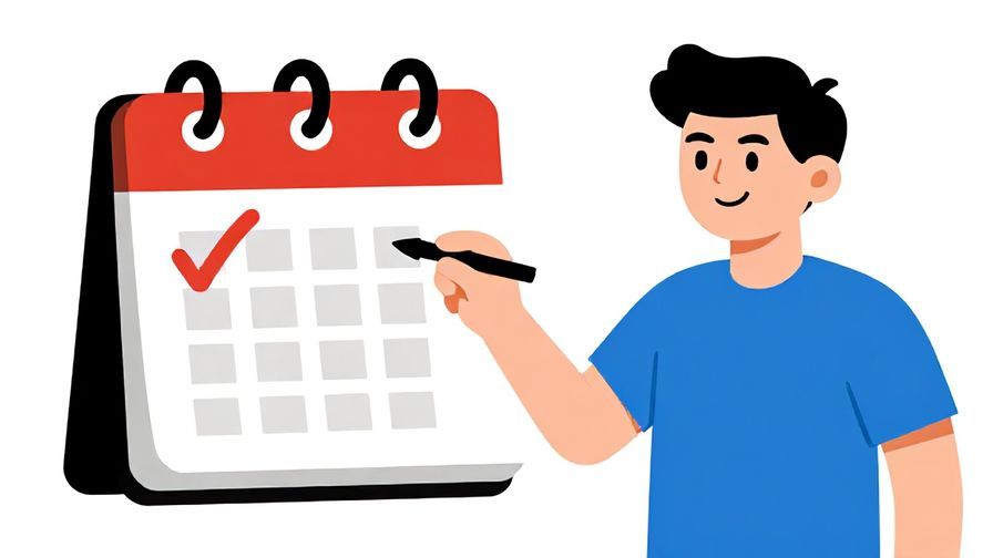 Illustration%20of%20a person marking a new start on a calendar with a confident smile, bright colors, illustrated style