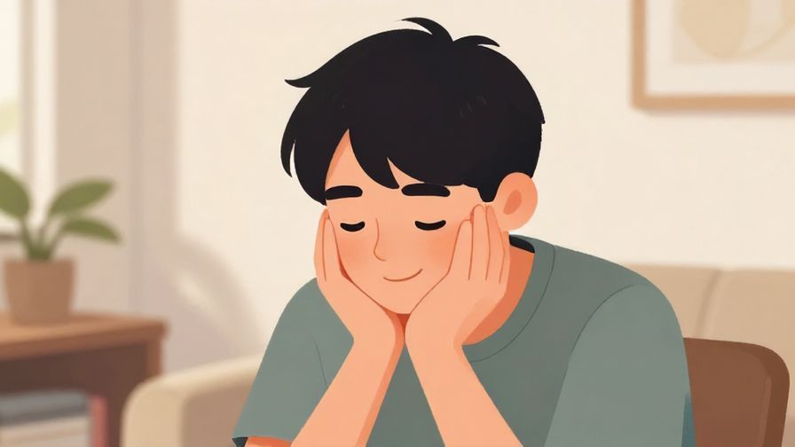 Illustration%20of%20a person nodding with a relaxed smile, casual home environment, soft lighting