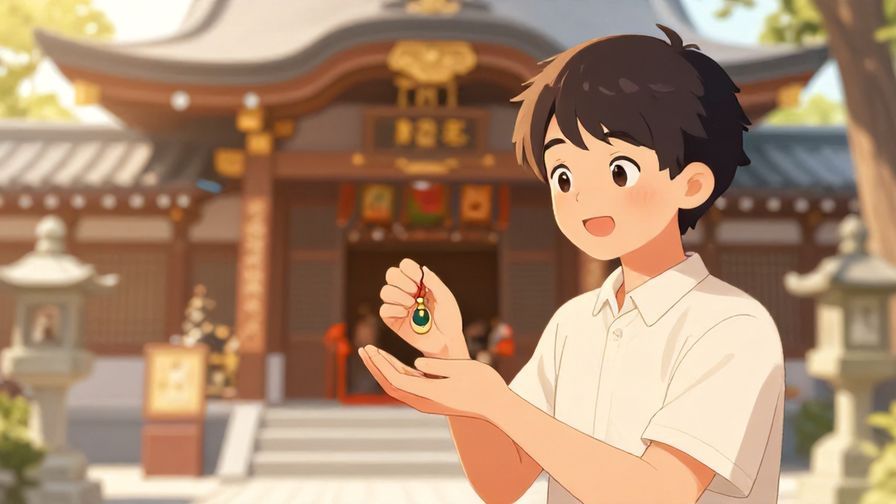 Illustration%20of%20a person offering a small charm at a shrine, bathed in warm sunlight, with a hopeful expression