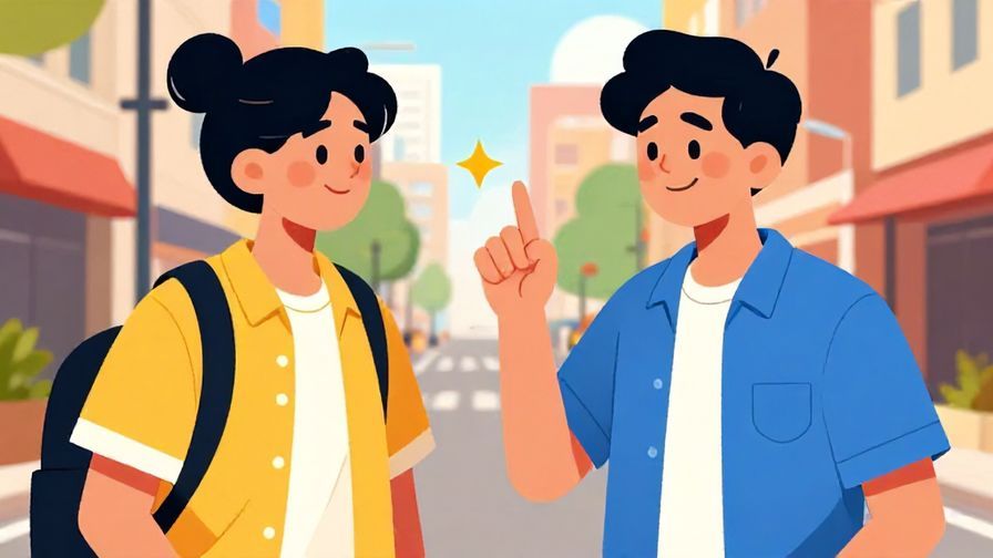 Illustration%20of%20a person playfully confronting another with a smirk, urban street background, casual vibe, vibrant colors