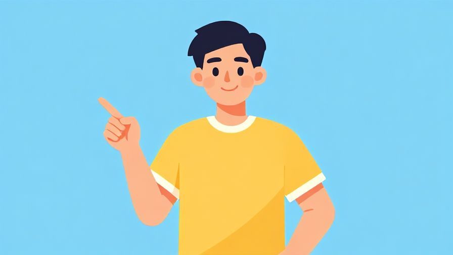Illustration%20of%20a person pointing directly at another with a confident smile, bright and clear colors
