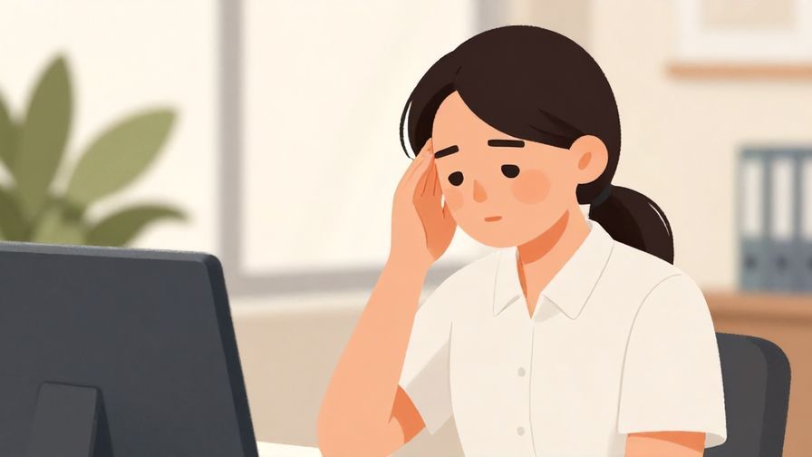 Illustration%20of%20a person politely shaking their head with a calm expression, soft office background with plants, illustrated style