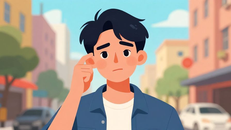 Illustration%20of%20a person raising an eyebrow skeptically, casual urban setting, bright colors, illustrated style