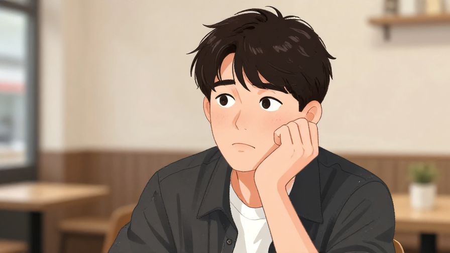 Illustration%20of%20a person raising an eyebrow with a curious expression%2C casual cafe background%2C illustrated style