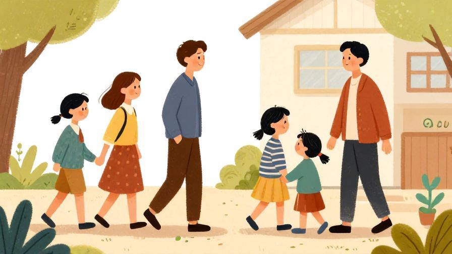 Illustration%20of%20a person returning home after a long absence, greeted warmly by family%2C bright warm colors%2C illustrated style