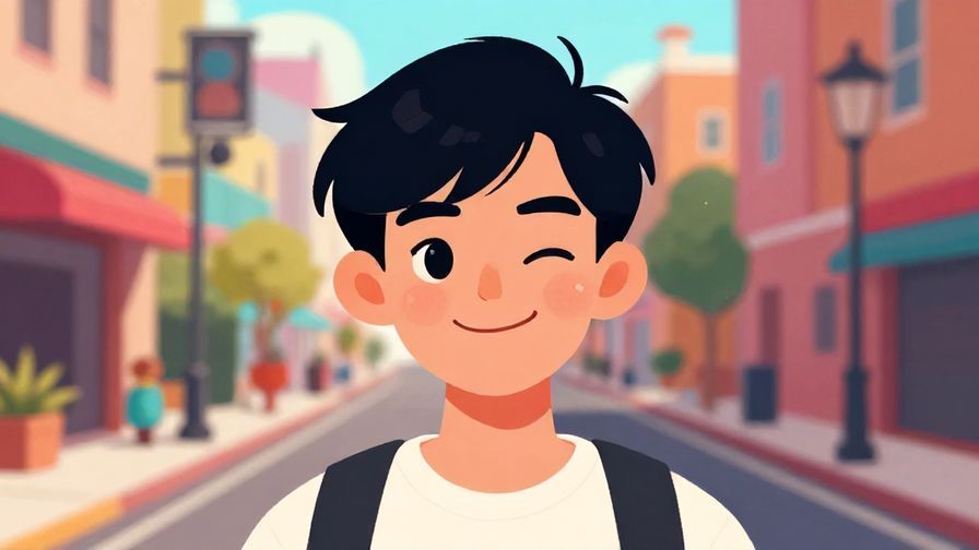 Illustration%20of%20a person rolling eyes with a cheeky smile, urban street background, vibrant colors, illustrated style