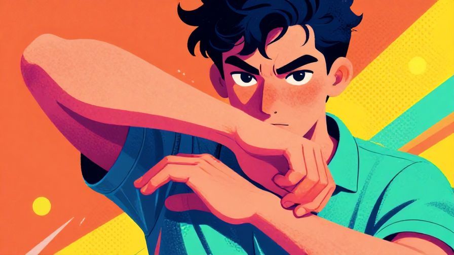 Illustration%20of%20a person rolling up their sleeves, ready to take action, intense gaze, vibrant colors, illustrated style