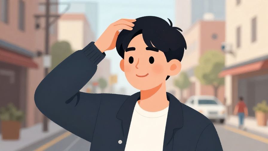 Illustration%20of%20a person scratching their head, looking curious and friendly%2C%20urban%20street%20background%2C%20illustrated%20style