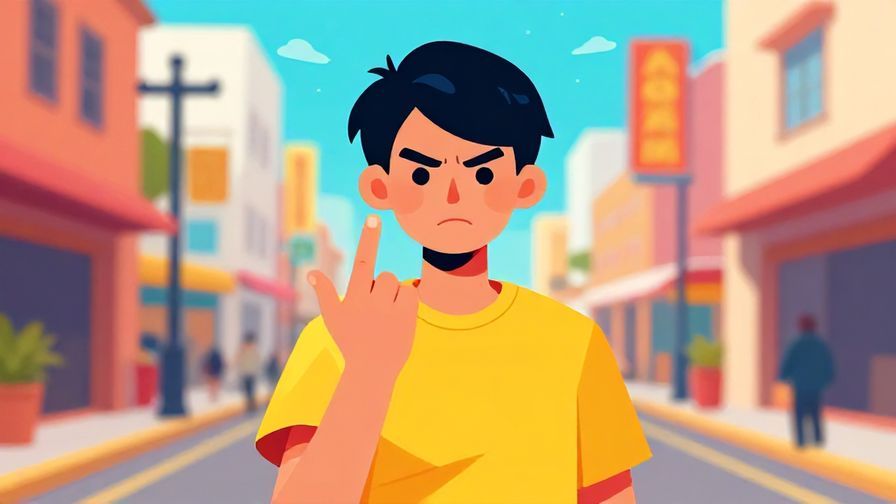 Illustration%20of%20a person shaking their finger with a stern face%2C street background%2C bright and vibrant colors