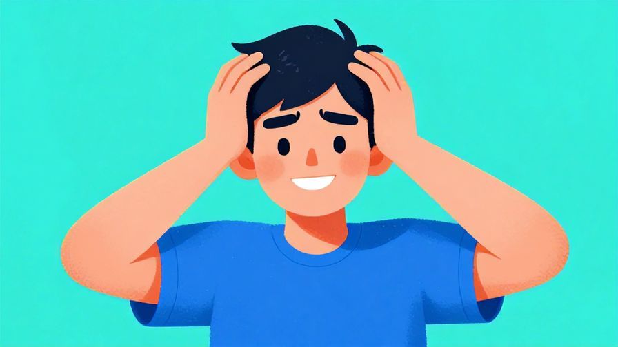 Illustration%20of%20a person shaking their head firmly but with a smile, bright colors, illustrated style