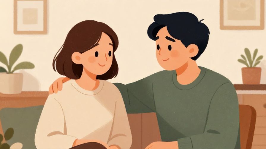 Illustration%20of%20a person sharing an opinion with a gentle shrug and smile, cozy indoor setting, illustrated style