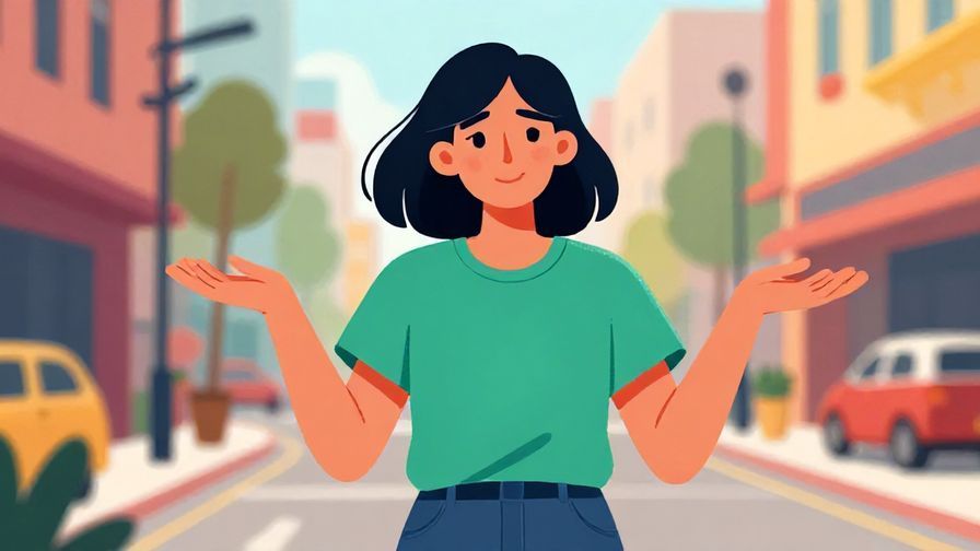 Illustration%20of%20a person shrugging with a half-smile, standing in a casual urban setting, vibrant colors, illustrated style