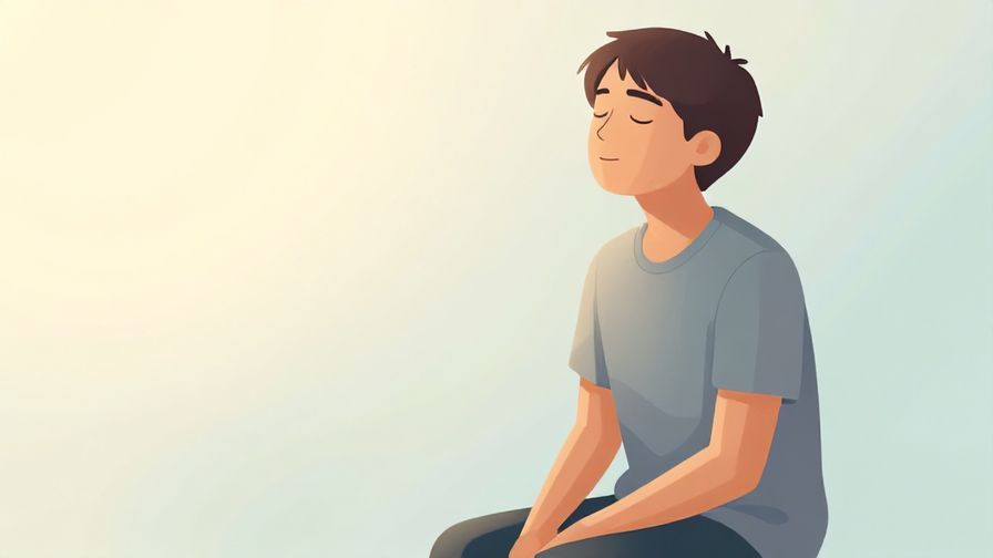 Illustration%20of%20a person sitting calmly with eyes closed accepting defeat, tranquil background with soft light