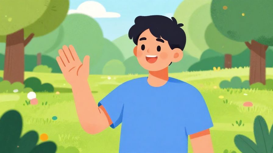 Illustration%20of%20a person smiling and waving their hand invitingly, encouraging another to choose freely. Bright and colorful park background, relaxed atmosphere.