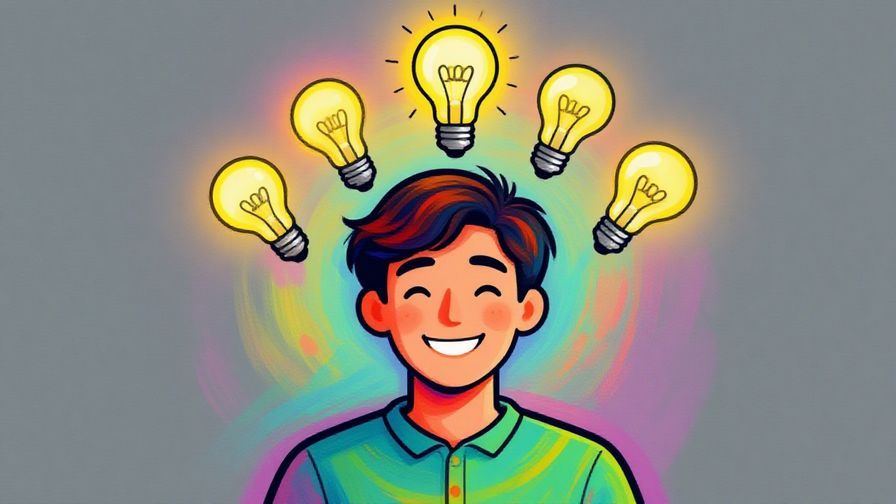 Illustration%20of%20a person smiling knowingly, with lightbulbs above their head, symbolizing realization and confirmation. Vibrant colors, illustrated style