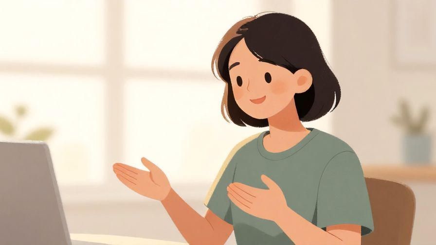 Illustration%20of%20a person smiling reassuringly%20with%20open%20hands%2C%20soft%20sunlight%2C%20illustrated%20style