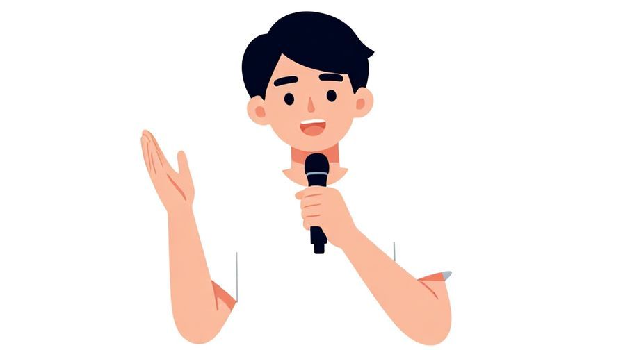 Illustration%20of%20a person speaking confidently with an emphasized gesture, bright background