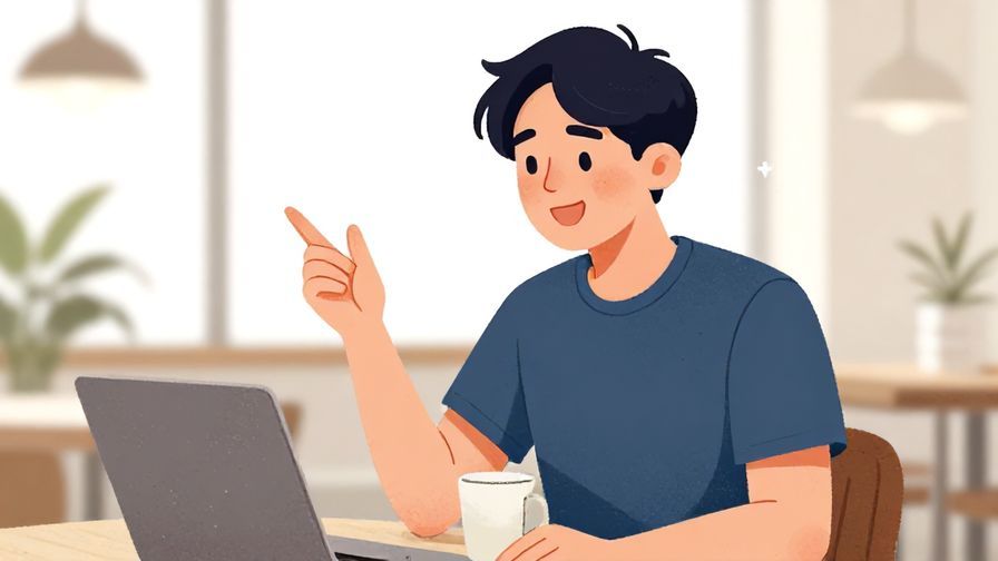 Illustration%20of%20a person speaking with a relaxed tone, slight smile, casual café background, illustrated style