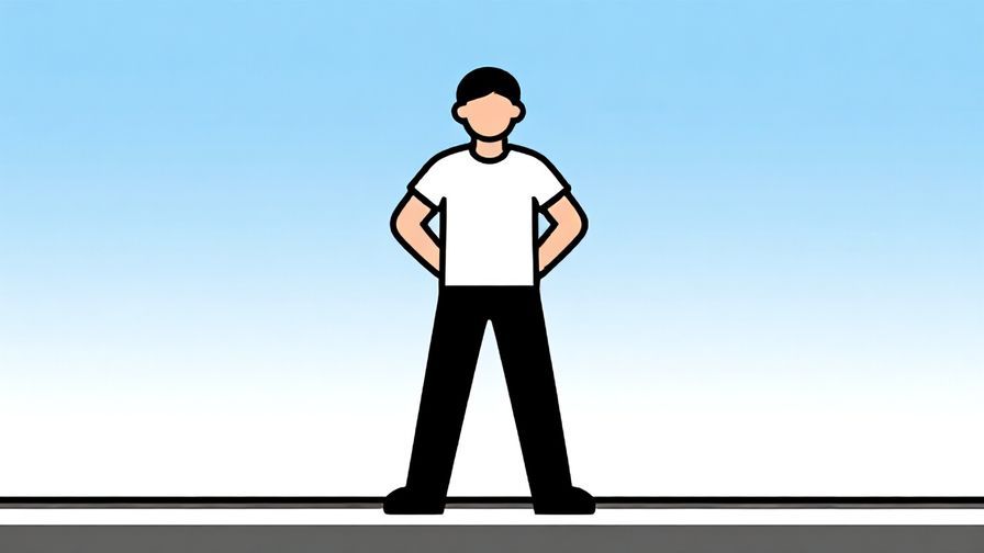 Illustration%20of%20a person standing at a boundary line with a confident stance, bright sky background, illustrated style